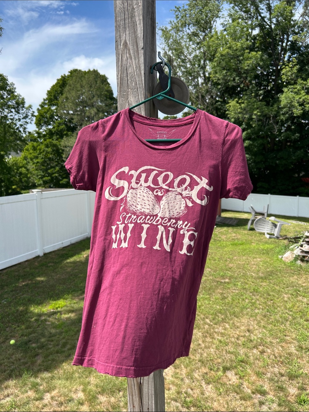 Bandit Brand Sweet as Strawberry Wine Graphic Tee - S